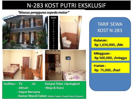 Kost Putri Exclucive Yogyakarta N283